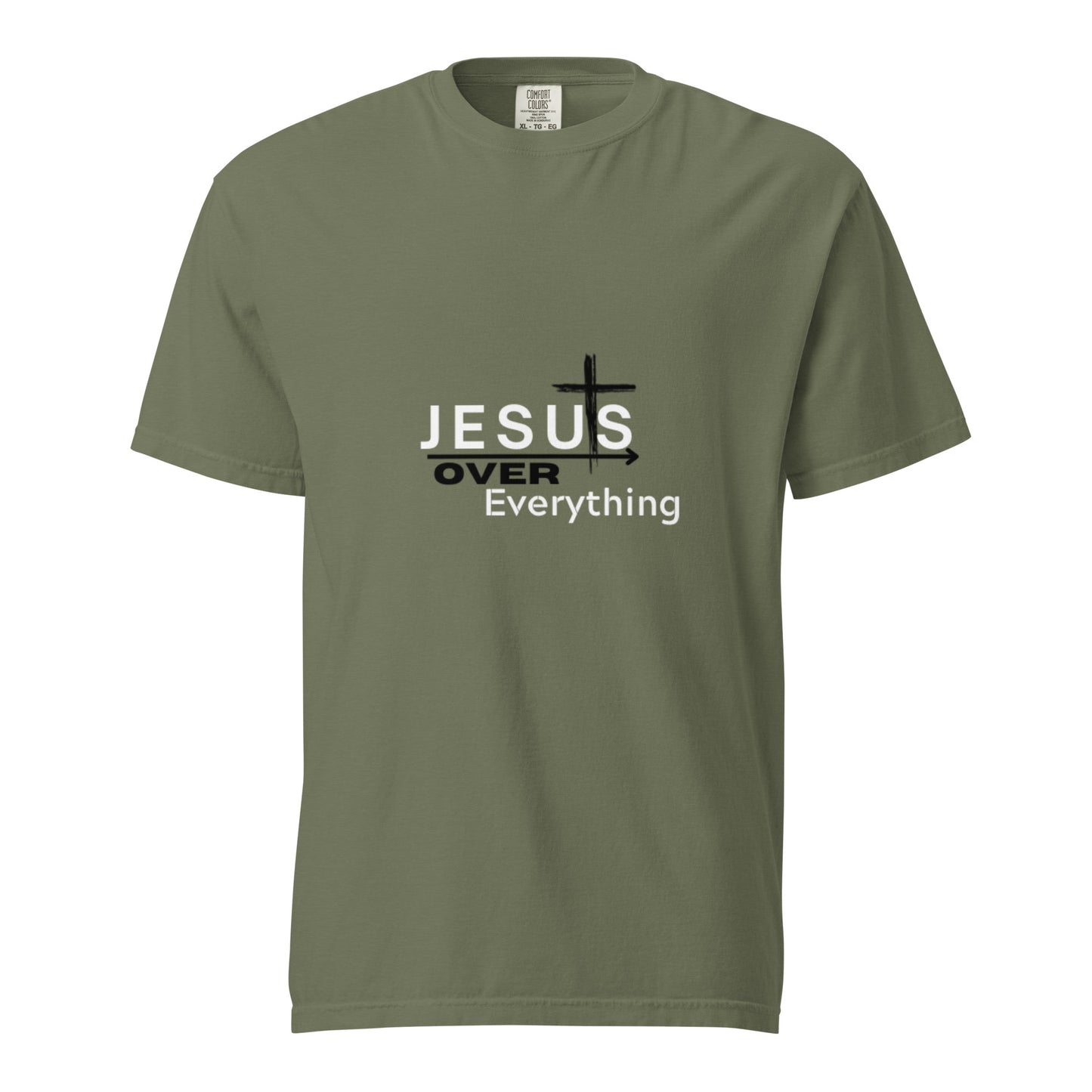 Jesus Over Everything|Unisex garment-dyed heavyweight t-shirt