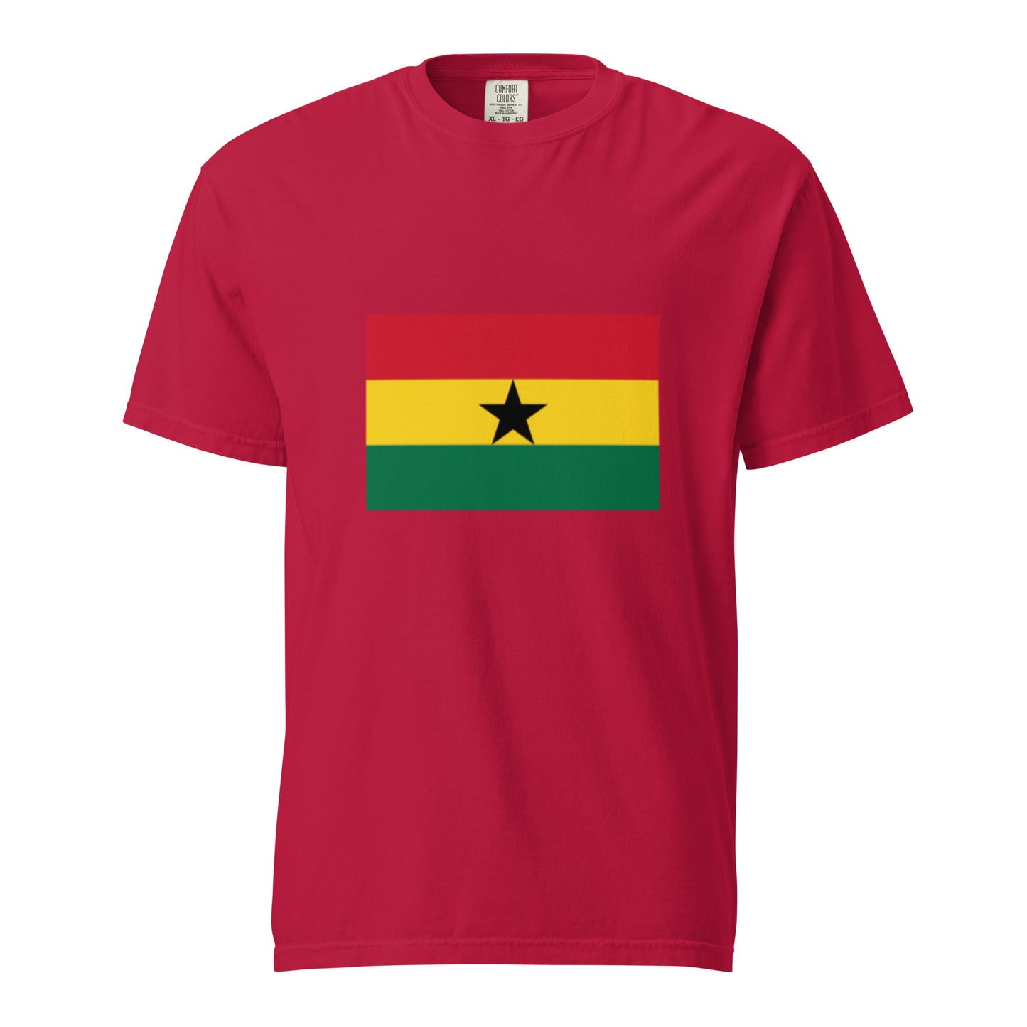 Ghana Flag Only|Chalè on Back|Unisex|Heavyweight T-shirt