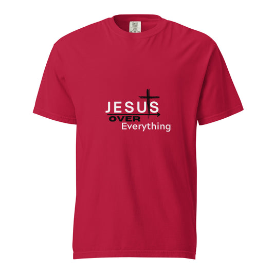 Jesus Over Everything|Unisex garment-dyed heavyweight t-shirt